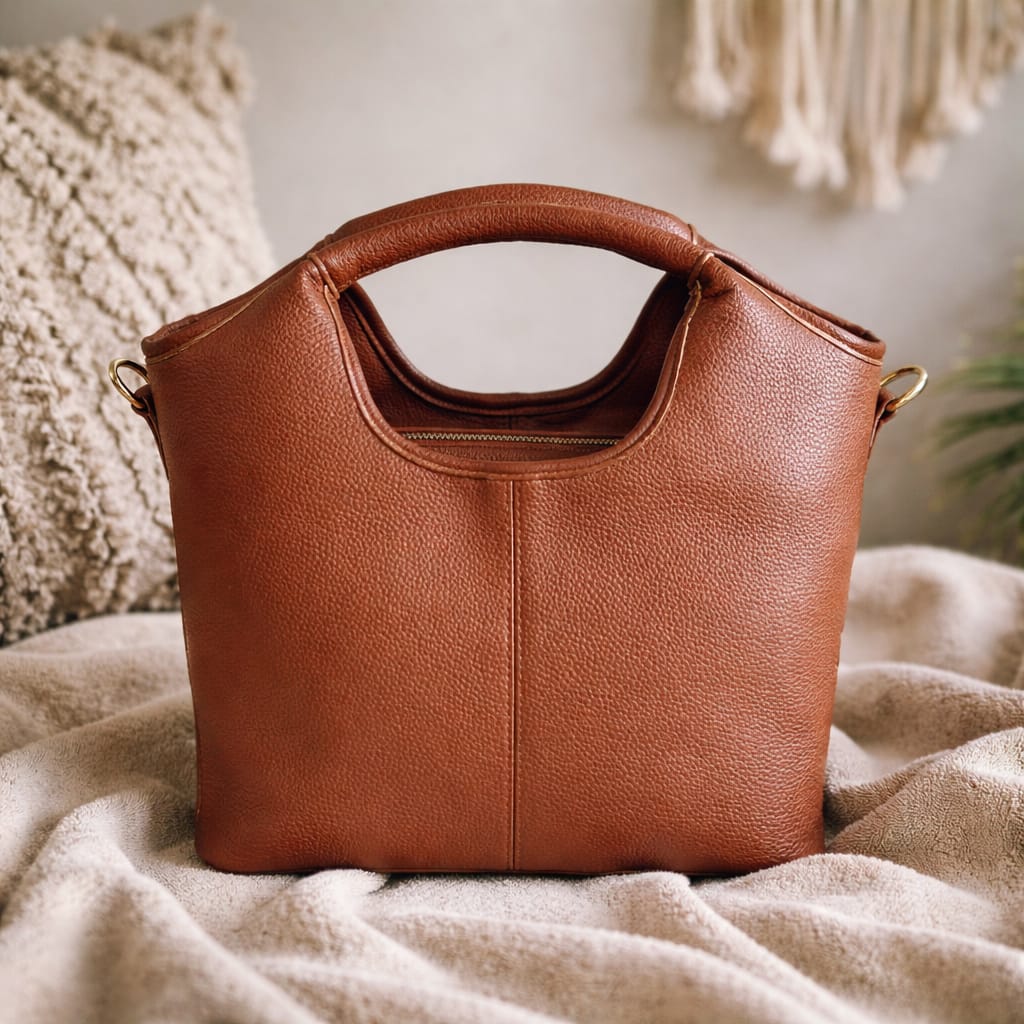 Miu Miu  leather tote bag in a brown  color